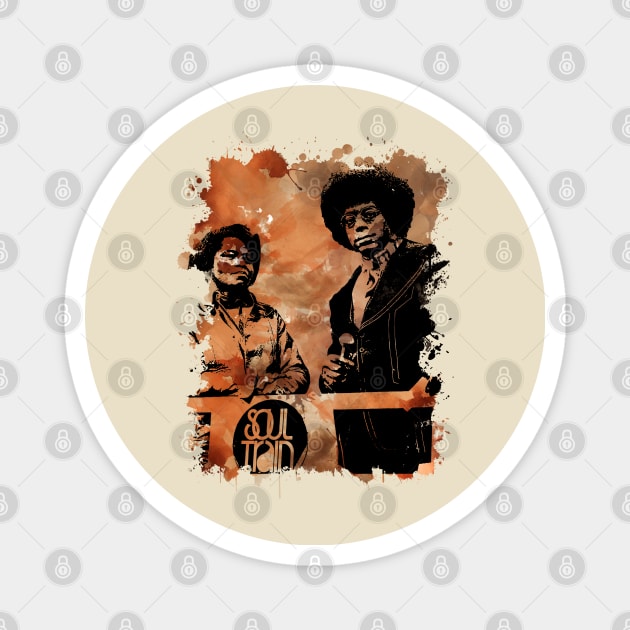 SOUL TRAIN James Brown and Don Cornelius Magnet by sgregory project